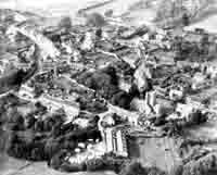 Post war aerial view of the village.