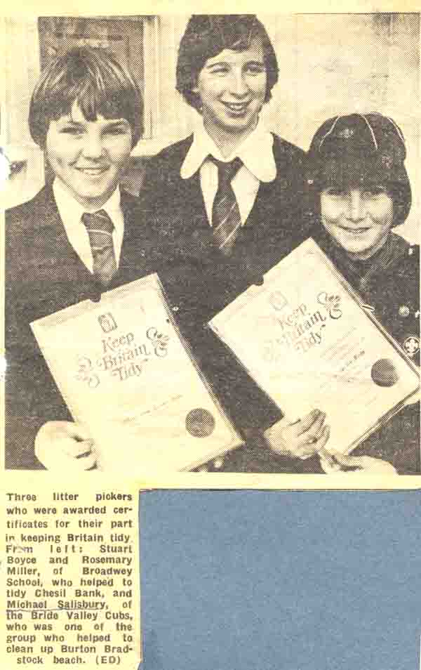 Press cutting on Top Cubs January, 1977 