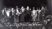 Group on stage at the opening of the WI Hall in 1931
