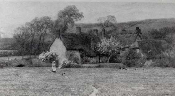 Photo of a watercolour by Helen Allingham 1896